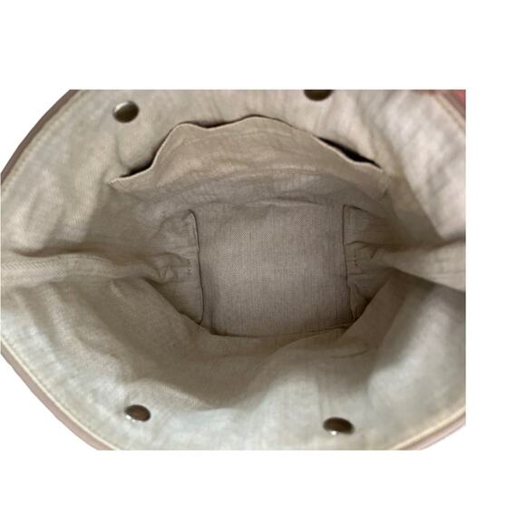 Hermès Woven Leather Chevron Tote Bag Beige Silver Made in India VPM Stamp - Picture 13 of 16